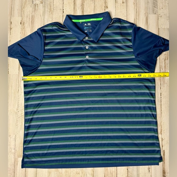 Adidas Climalite Golf Performance Polo Shirt Mens 2XL Blue Short Sleeve - Picture 5 of 9